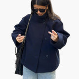 Damen Kurzmantel mit Doppelreihe – Stilvolle Übergangsjacke für Herbst & Frühling