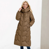 Lotte | Neck Wrap Gesteppter Langer Wintermantel