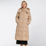 Lotte | Neck Wrap Gesteppter Langer Wintermantel