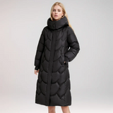 Lotte | Neck Wrap Gesteppter Langer Wintermantel
