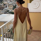 Mathilda - Satin Maxikleid