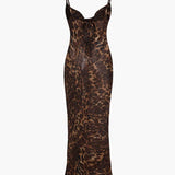 Theresia – Maxikleid mit Leopardenmuster