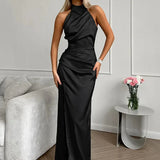 Ylva - Satin Neckholder Kleid
