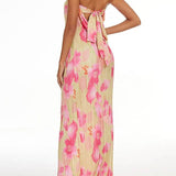 Theresia - Bandeau Maxikleid mit Blumenmuster