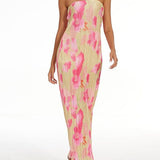 Theresia - Bandeau Maxikleid mit Blumenmuster