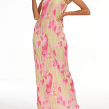 Theresia - Bandeau Maxikleid mit Blumenmuster