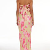 Theresia - Bandeau Maxikleid mit Blumenmuster