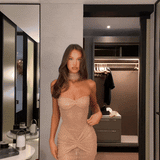 Gisela - Glitzer Abendkleid